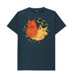 Denim Blue Men's Dog and  Cat organic T-shirt