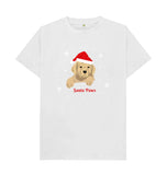 White Mens Santa Paws Christmas T-shirts