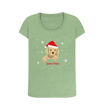 Sage Ladies Santa Paws Christmas T-shirts
