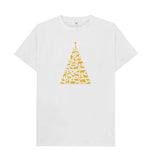 White Mens Animal Tree Christmas T-shirt