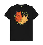 Black Men's Dog and  Cat organic T-shirt